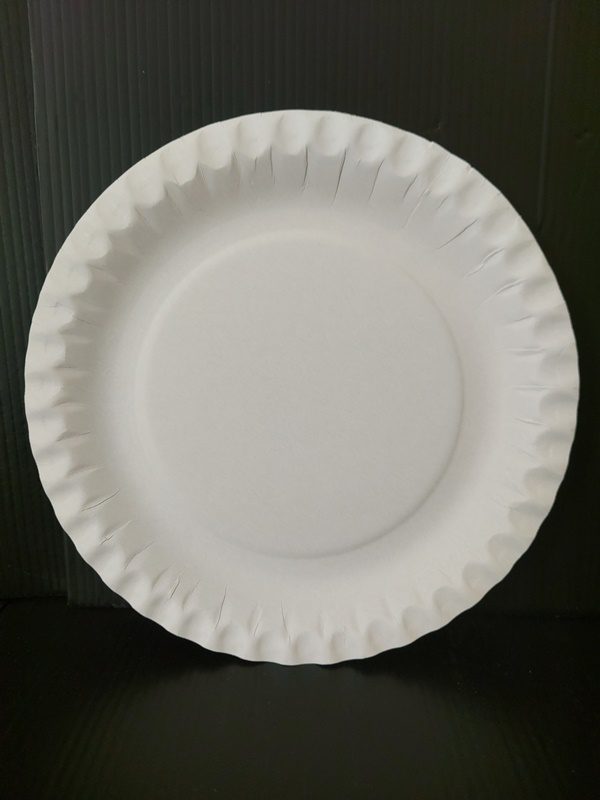 Talíř papírový bílý mělký 18 cm (100 ks)