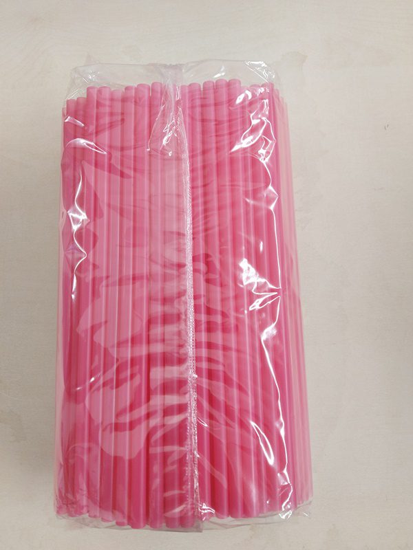 Plastová brčka JUMBO (opakovatelně použitelná) – růžová (150 ks)