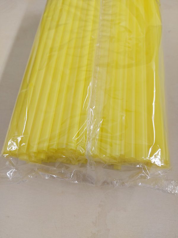 Plastová brčka JUMBO (opakovatelně použitelná) - žlutá (150 ks) - Obrázek 3