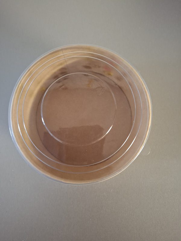 Víčko plastové rPET transparentní na misku na salát Eko KRAFT 1100 ml, Ø165 mm (50 ks) - Obrázek 2